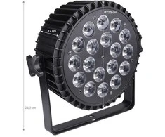 LIGHT4ME ALU QUAD PAR 18x6W RGBW - sceninis prožektorius