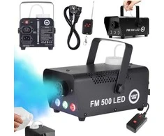 Light4Me FM 500 LED V2 - 500W smoke/fog machine with 3x1W RGB lighting effect