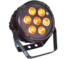 Spotlight LIGHT4ME Juodas PAR 7x10W RGBWA LED galingas prožektorius