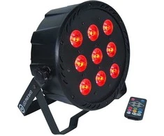 LIGHT4ME LED PAR 9X10W MKII RGBW IR nuotolinio valdymo pultas