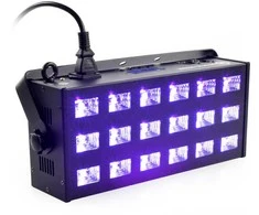 Spotlight LIGHT4ME LED UV 18x3W prožektorius + stroboskopas DMX