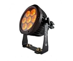 Outdoor EVOLIGHTS GLACIER 7 LED PAR 7x10W RGBWA-UV IP65 lauko scenos apšvietimas
