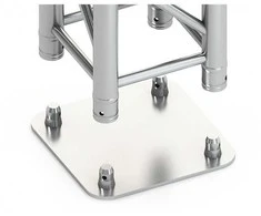 STAND4ME PAGRINDINĖ PLOKŠTELĖ QUADRO ALU 290 31x31 Sidabrinis