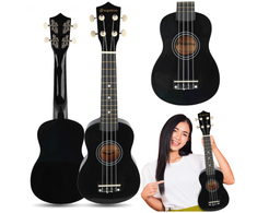 Luna Guitars SUPRIMO UK21 BK sopraninė ukulelė, 21", juoda, medinė