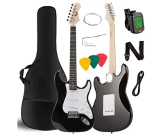 Elektrinės gitaros rinkinys V-TONE EG 39 BK 4/4 Stratocaster, Juodos spalvos