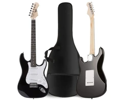 Elektrinės gitaros rinkinys V-TONE EG 39 BK 4/4 Stratocaster, Juodos spalvos