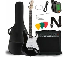 V-TONE EGA 39 BK elektrinės gitaros 4/4 Stratocaster 39" SSS rinkinys