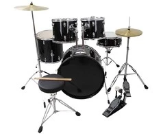 Akustinių būgnų komplektas V-TONE VD KIT PRO, Juodos spalvos