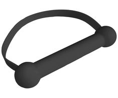 Adult Games Quickie Gag Silicone Mouth Bit - Flexible Universal Size, Juodas
