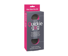 Adult Games Quickie Gag Silicone Mouth Bit - Flexible Universal Size, Juodas