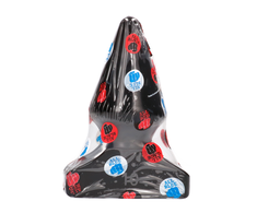 All Black All Juodas Anal Priedas 20.5 cm - Smooth Grooved Silicone Plug
