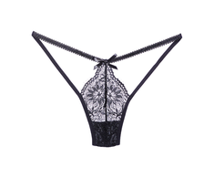 Allure Leg Avenue Lace Thong Juodas - Universal Size, Elegant Lingerie