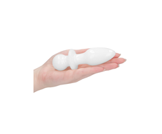Chrystalino By Shots Glas Rocker Borosilicate Glass Intimate Plug - Ergonomic Shape, Clear