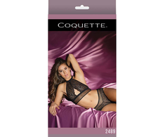 Coquette Dreamgirl Fishnet Lace Halter Top &amp; Shorts Set Adjustable One Size