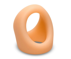 Curve Toys Malesation Silicone Performance Ring Dual Openings, Skin Tone, Flexible