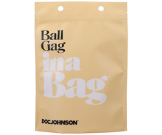 Doc Johnson Ball Gag Vegan Leather Adjustable Juodas 55mm
