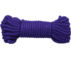 Doc Johnson Bind and Tie Hemp Bondage Rope 6mm 30ft Violet - Durable Natural Fiber