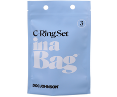 Doc Johnson Silicone Ring Set - Flexible Anatomical Support, Juodas