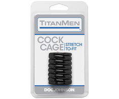 Doc Johnson TitanMen Support Cage TPE Juodas - Anatomical Ring System