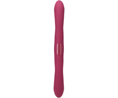 Doc Johnson TRYST Duet Double-Ended Silicone Device, Wireless Remote, Berry