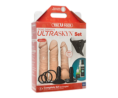 Doc Johnson Vac-U-Lock ULTRASKYN Dual Density Strap-On Set 3 Attachments