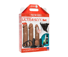 Doc Johnson Vac-U-Lock Dual Density ULTRASKYN Strap-On Set 3 Attachments