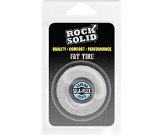 Doc Johnson Rock Solid Fat Tire Wide Silicone Ring with Textured Surface Juodas