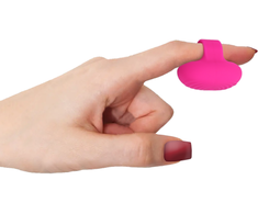 Doc Johnson CalExotics Finger Vibe Rožinė - Rechargeable Silicone Stimulation Ring