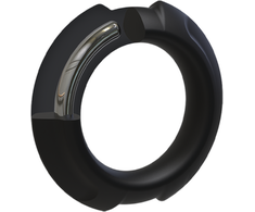 Doc Johnson FLEXISTEEL Silicone &amp; Metal Support Ring 43mm - Juodas, Dual Layer System