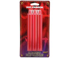 Doc Johnson Japanese Drip Candles Raudona - 3-Pack Sensation Play Set