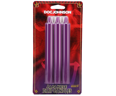 Doc Johnson Japanese Drip Candles Violetinė 3-Pack - Body-Safe Wax