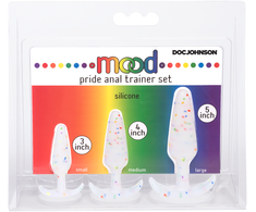 Doc Johnson Mood Naughty Trainer Set Silicone Rainbow 3 Sizes