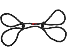 Doc Johnson Restrain Bind Tie 6mm Hemp Cuffs Juodas - Adjustable Wrist or Ankle Model
