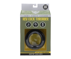 Doc Johnson Rev Cock Throbber Large Juodas - Vibrating Intimate Ring Ergo Fit