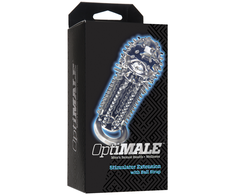Doc Johnson OptiMALE Extension Model with Soft Texture and Ball Strap, Clear