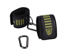 Doc Johnson Kink Tactical Ankle Cuffs Juodas/Žalias Neoprene Adjustable