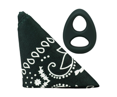Doc Johnson The Code Silicone Ring &amp; Bandana Set Hunter Žalias - Stylish Duo Pack