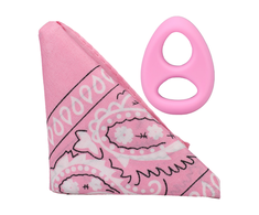 Doc Johnson Rock Solid The Code Silicone Ring &amp; Bandana Set Rožinė Comfort Fit