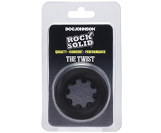 Doc Johnson The Twist Silicone Support Ring Juodas Flexible Design