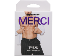 Doc Johnson Tweak Nipple Sucker Set Transparent Design 2 pcs