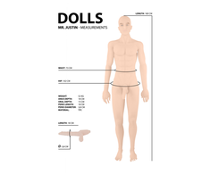 Dolls By Shots Shots Justin Life-Size Posable TPE Ekranas Model with Heating System 168cm