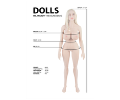 Dolls By Shots Shots Mandy Standing Life-Size Anatomical Doll TPE Flexible System
