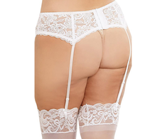 Dreamgirl Lace Garter Belt Diamond Juodas - Elegant Adjustable Design