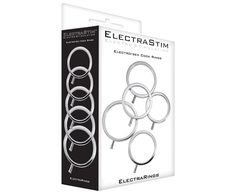 ElectraStim Set of 5 Solid Metal Rings - Adjustable Electro System