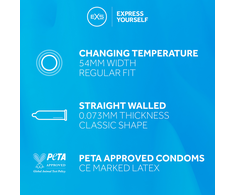 EXS Cooling 54mm Latex Condoms 144-Pack Silicone Lubricated Mint Effect