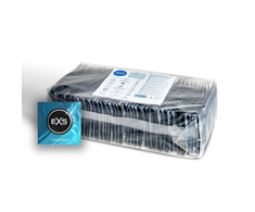 EXS Cooling 54mm Latex Condoms 144-Pack Silicone Lubricated Mint Effect