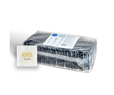 EXS Pure Ultra-Thin Condoms 100-Pack | Recyclable Packaging, Natural Fit