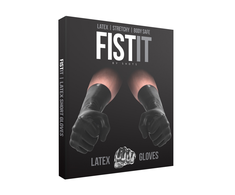 Shots Fist It Short Latex Gloves Unisex Ultra-Thin Protective Juodas S/M