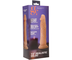 Gc By Shots Shots RealRock Intimate Model 19 cm with Suction Base, Juodas