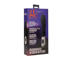 Gc By Shots Simplicity Rocket Model Ribbed Silicone Intimate Massager Juodas 19cm